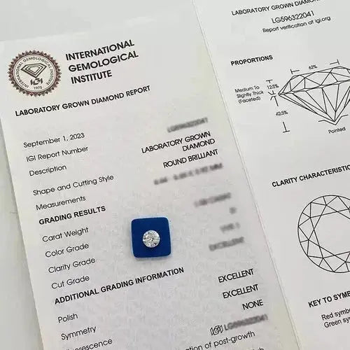 Round Lab Grown Diamond 3.00 CT – VVS1 Clarity, D Color, IGI Certified ABC Jewelery